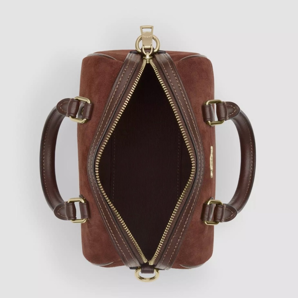🤎🤎COACH Authentic Rowan Large Vintage Brown Suede Satchel Bag🤎🤎NWT - Picture 7 of 17